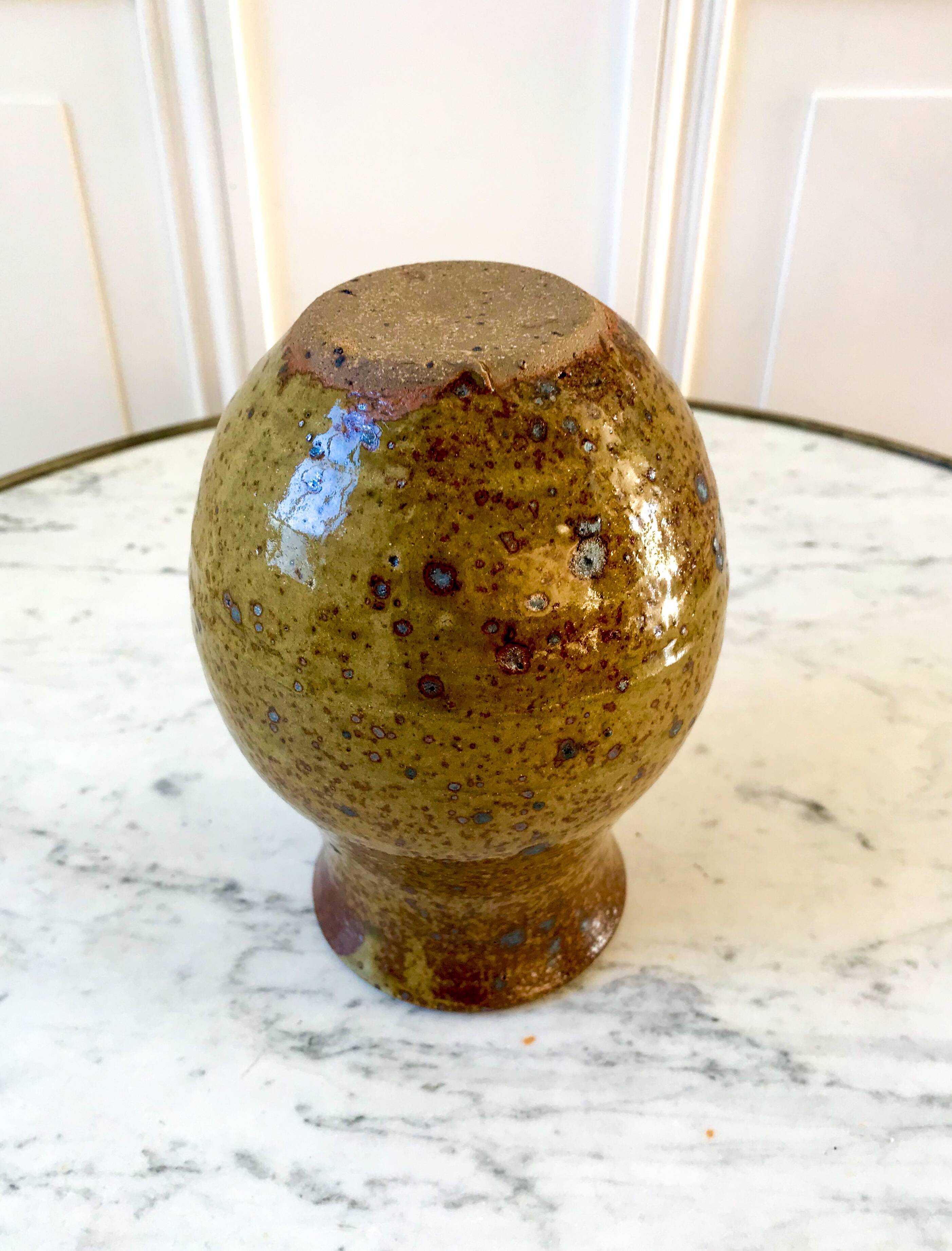 ceramic vase / handcrafted stoneware from the 70s