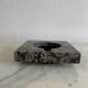 Grey and black speckled marble ashtray