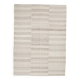 7x10 Beige & Brown Ethnic Kilim Rug 220x301Cm SK 35391