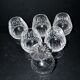 Lorraine crystal cut cognac glasses set of 6 in the style of Tommy Lemberg.