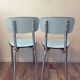 Lot of 2 blue formica chairs from the 50s-60s