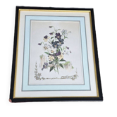 Fleurs De Redouté - Bouquet De Pensées Encadré