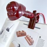 NOS red bakelite accent art deco lamp