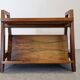 Table d'appoint porte-revues Art déco en noyer, France vers 1930