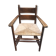 Fauteuil paillé rustique