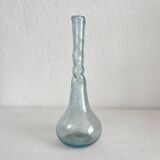 Vintage Biot twisted bubble blown glass soliflore vase