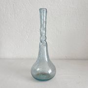 Vase soliflore en verre soufflé bullé torsadé Biot vintage