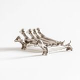 Set of six dachshund-shaped knife holders, 1970s