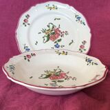 Set of 2 round ceramic dishes Fleuries Saint Amand
