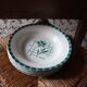 Lot 6 green hollow plates Sylvia Digoin Sarreguemines
