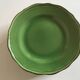 Set d'assiettes à godrons en terre émaillée vert Provence