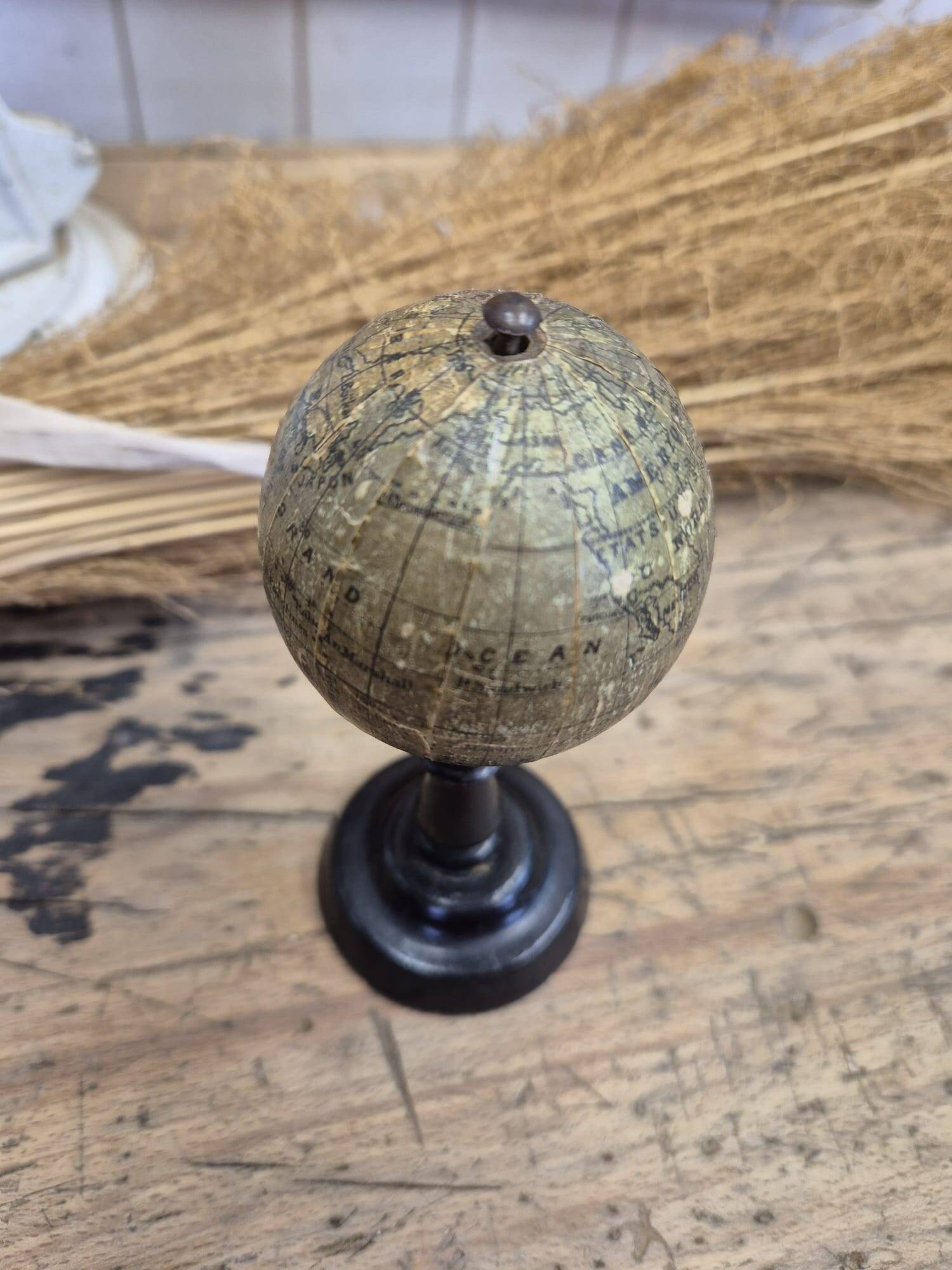 Old miniature globe