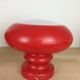 Pair of mushroom lamps red glass space age, 70s