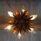Gold metal leaf ceiling 6 bulbs