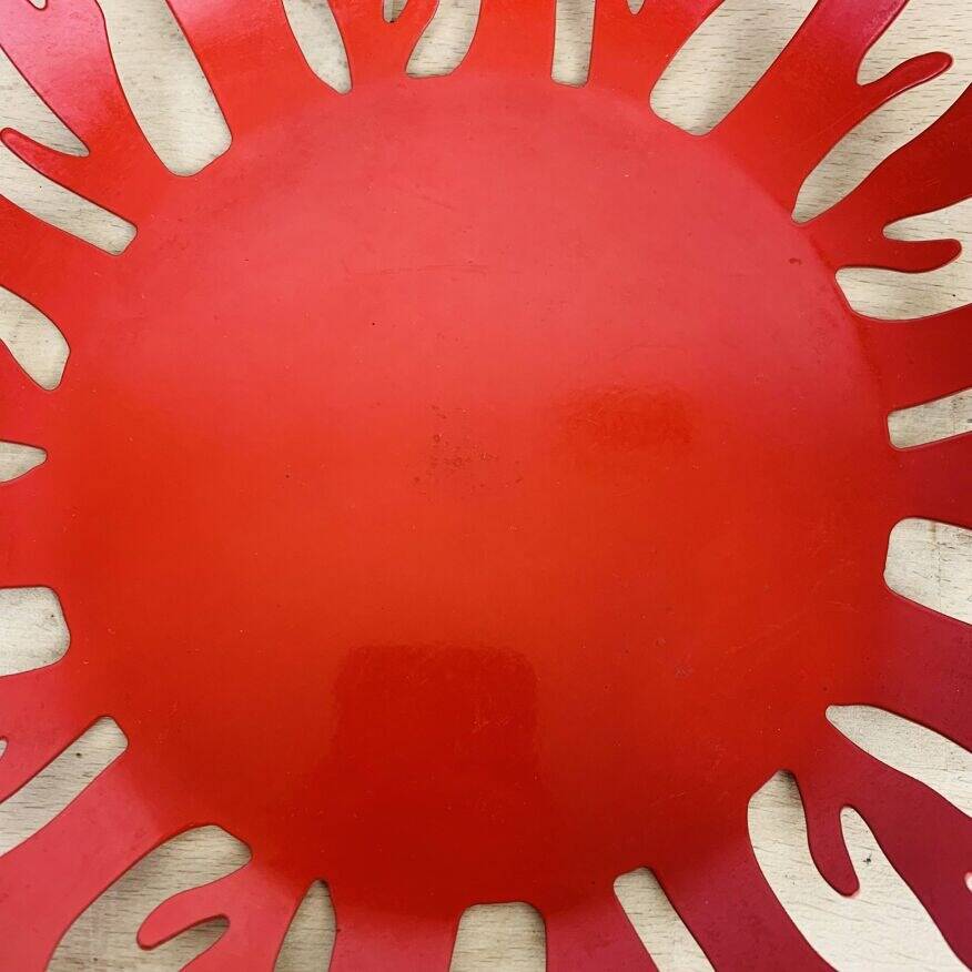 Alessi Mediterraneo red designer fruit bowl by Emma Silvestris 30 cm