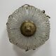 Ceiling light basket old 19th brass and faceted glass beads