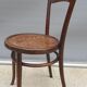 Bistro chair pyroengraved motif 1900 Art Nouveau