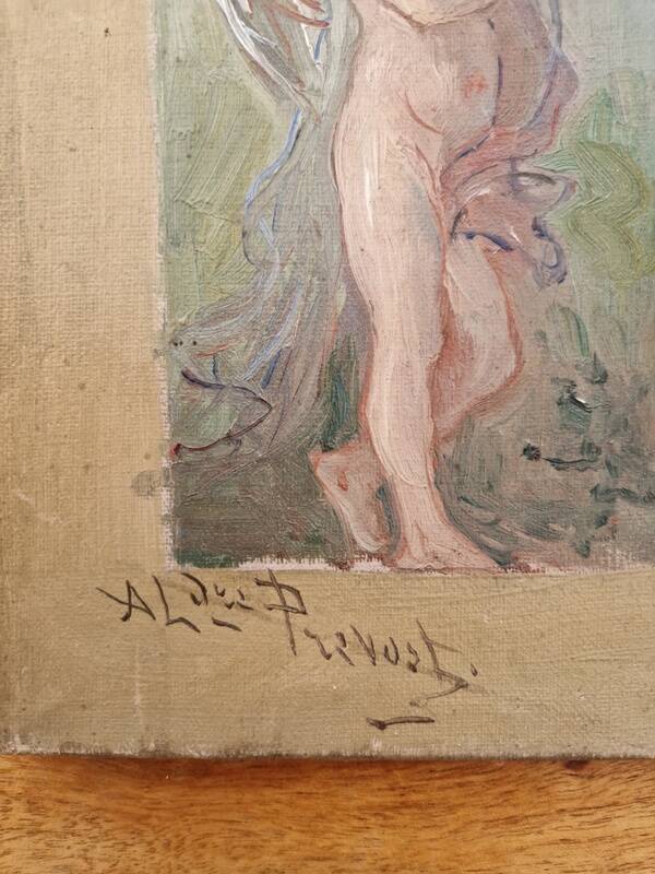 Alexandre Prévost (1832-1910) Oil on canvas - Allegory of Law - 1900