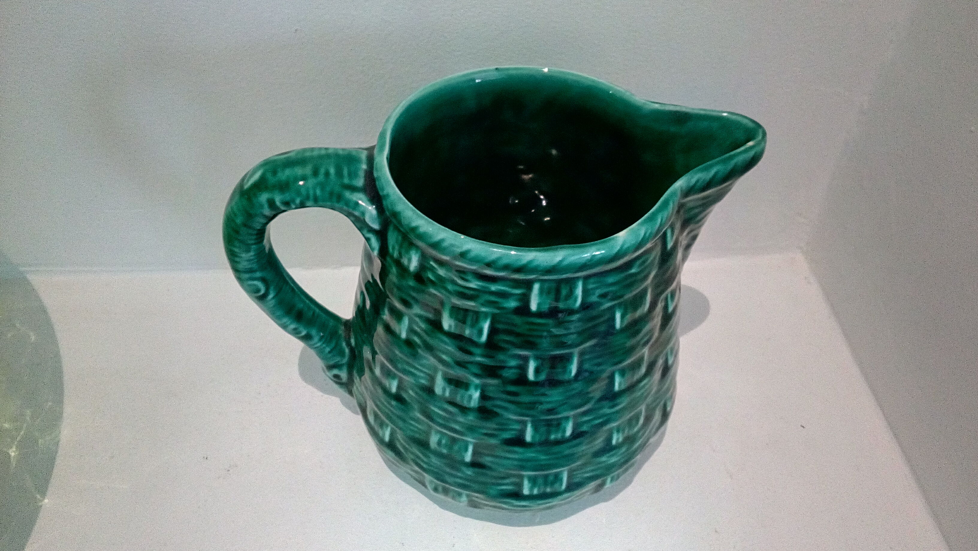Digoin Sarreguemines braided pitcher