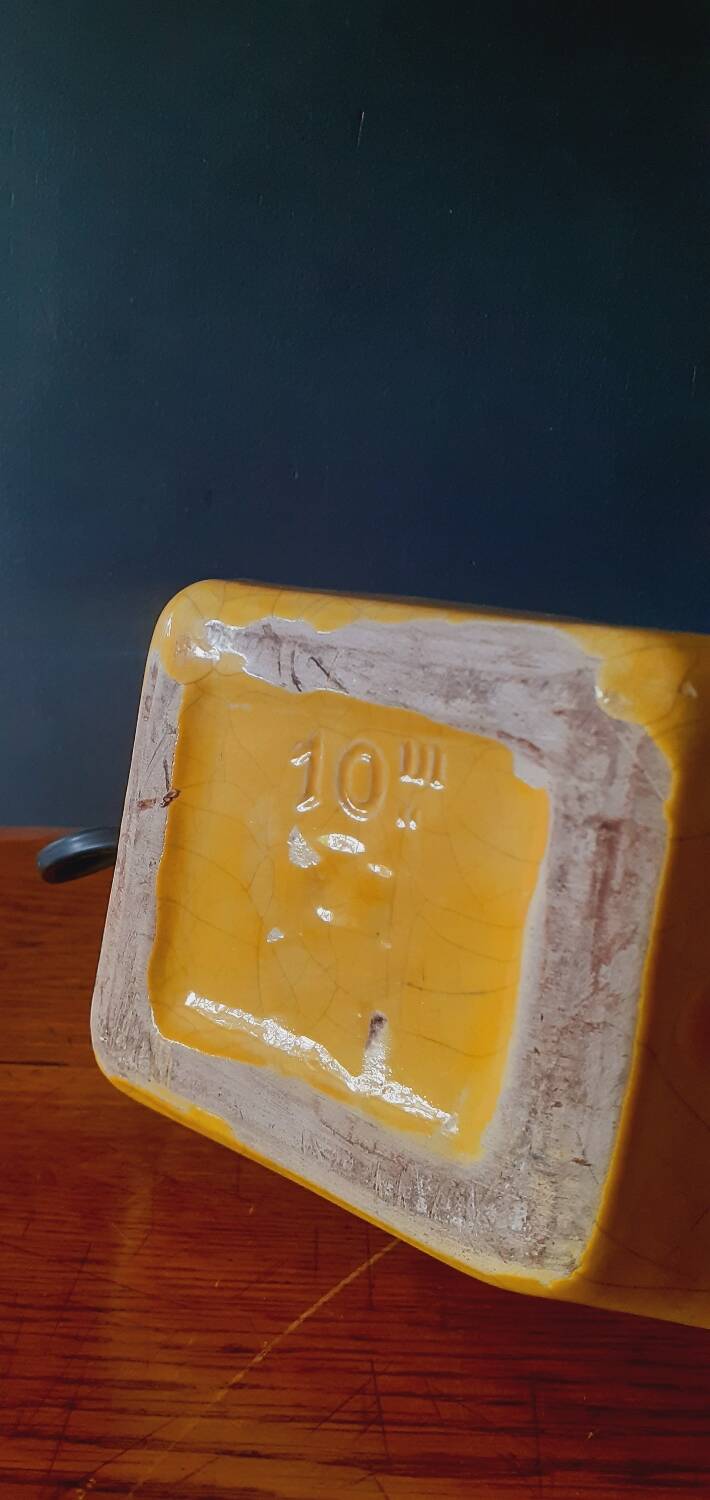 Vintage 50s cracked ceramic lamp