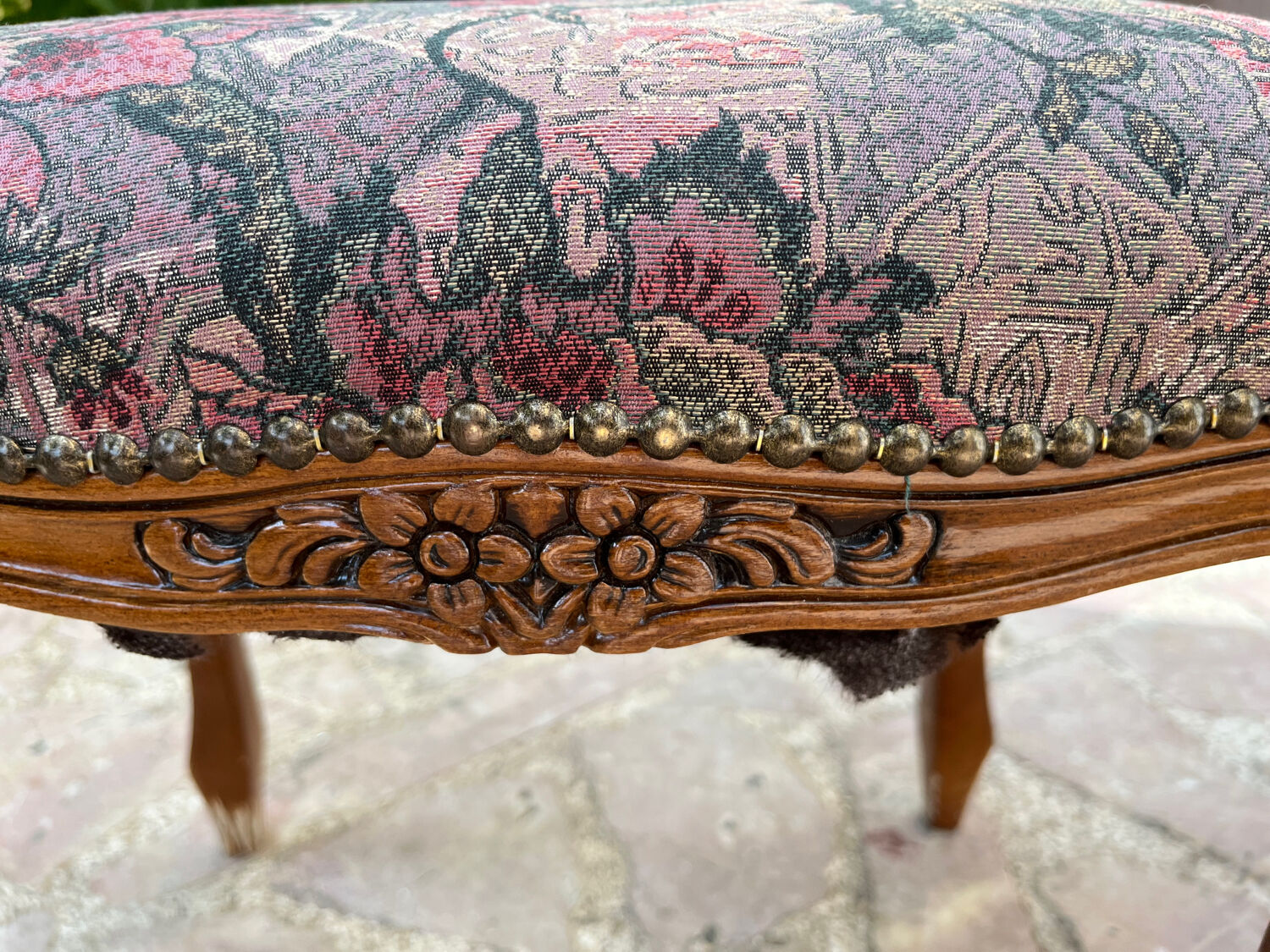 Paire de tabourets en bois