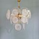 Murano glass disc chandelier, Italy, 1970s