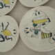 6 assiettes Stavanger Flint Norway assorties  1950-60 scandinaves.