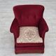 1970s, Danish armchair, furniture velour, ash wood legs.