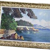 Seaside, oil on panel