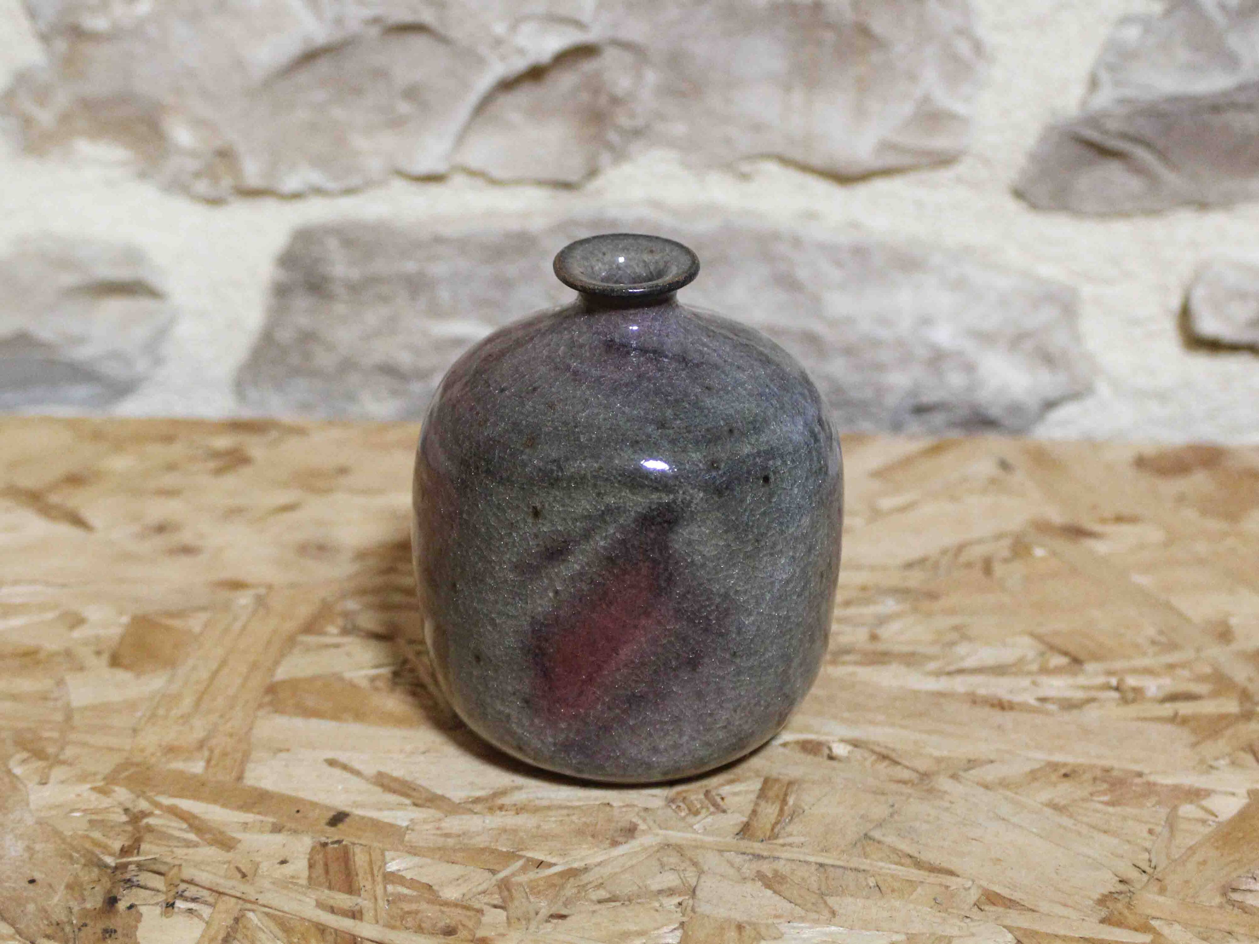 Small glazed ceramic vase