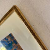 Oil on paper, wooden frame, glass