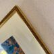 Huile sur papier, cadre bois, vitre