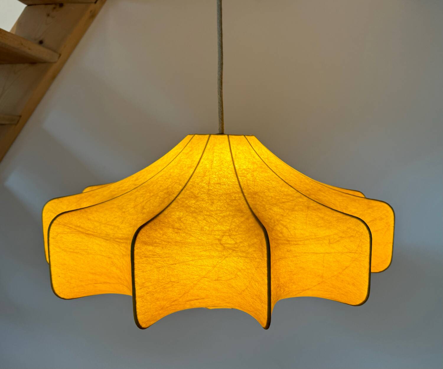 Large cocoon pendant light, 60s