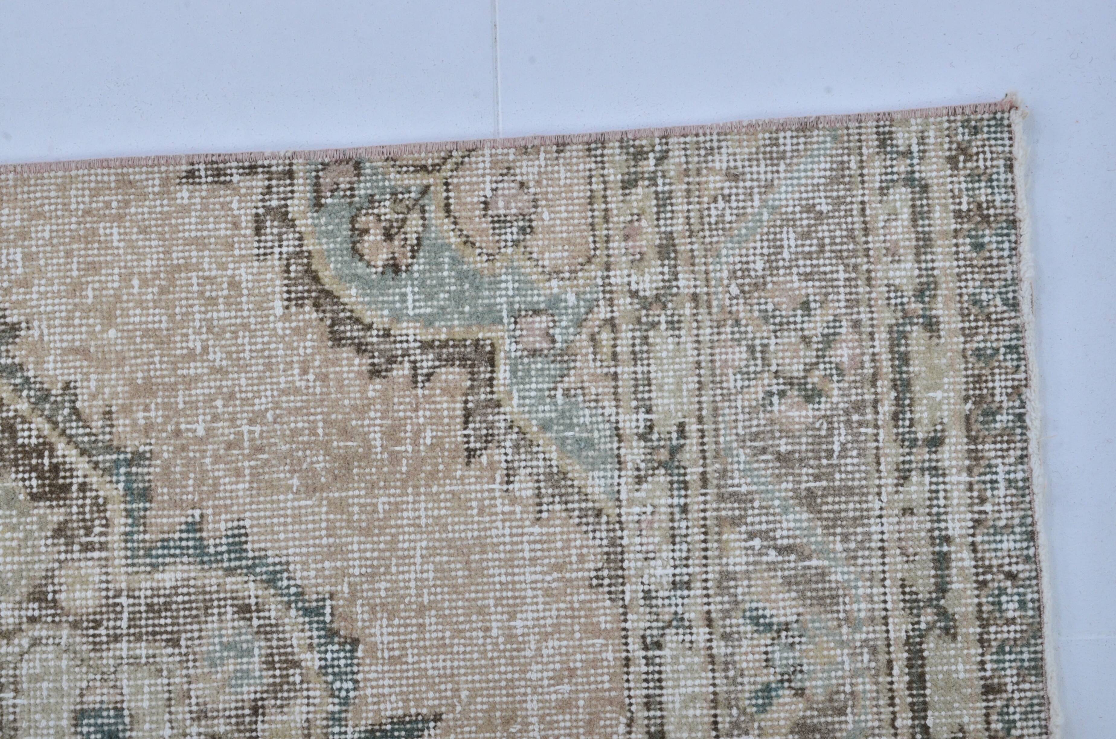 Oushak Handknotted Wool Floral Carpet sku 3457