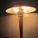 Lampe de bureau en metal chromè et bois
