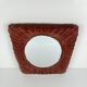 Petit miroir en osier tressé, 1960
