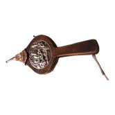 Old bellows in carved wood & leather