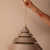 Space Age Brushed Metal Pendant Light