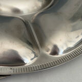 Round plateau Jean Couzon in stainless steel – Vintage design serving dish