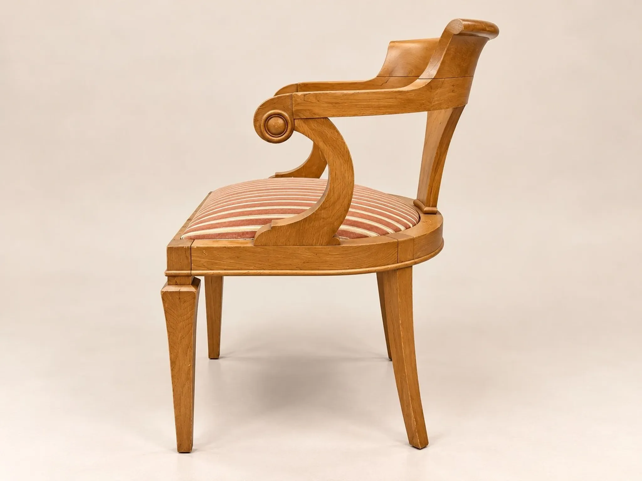 Set of 12 Empire armchairs – Solid oak – Gondola backrest
