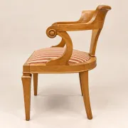Set of 12 Empire armchairs – Solid oak – Gondola backrest