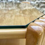 Coffee table, side table in beech, Maison Rosello