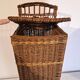 Panier à linge vintage en rotin tressé