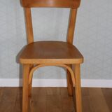 Set of 6 Baumann chairs, light beech, 1960