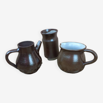 Trois poteries en grès