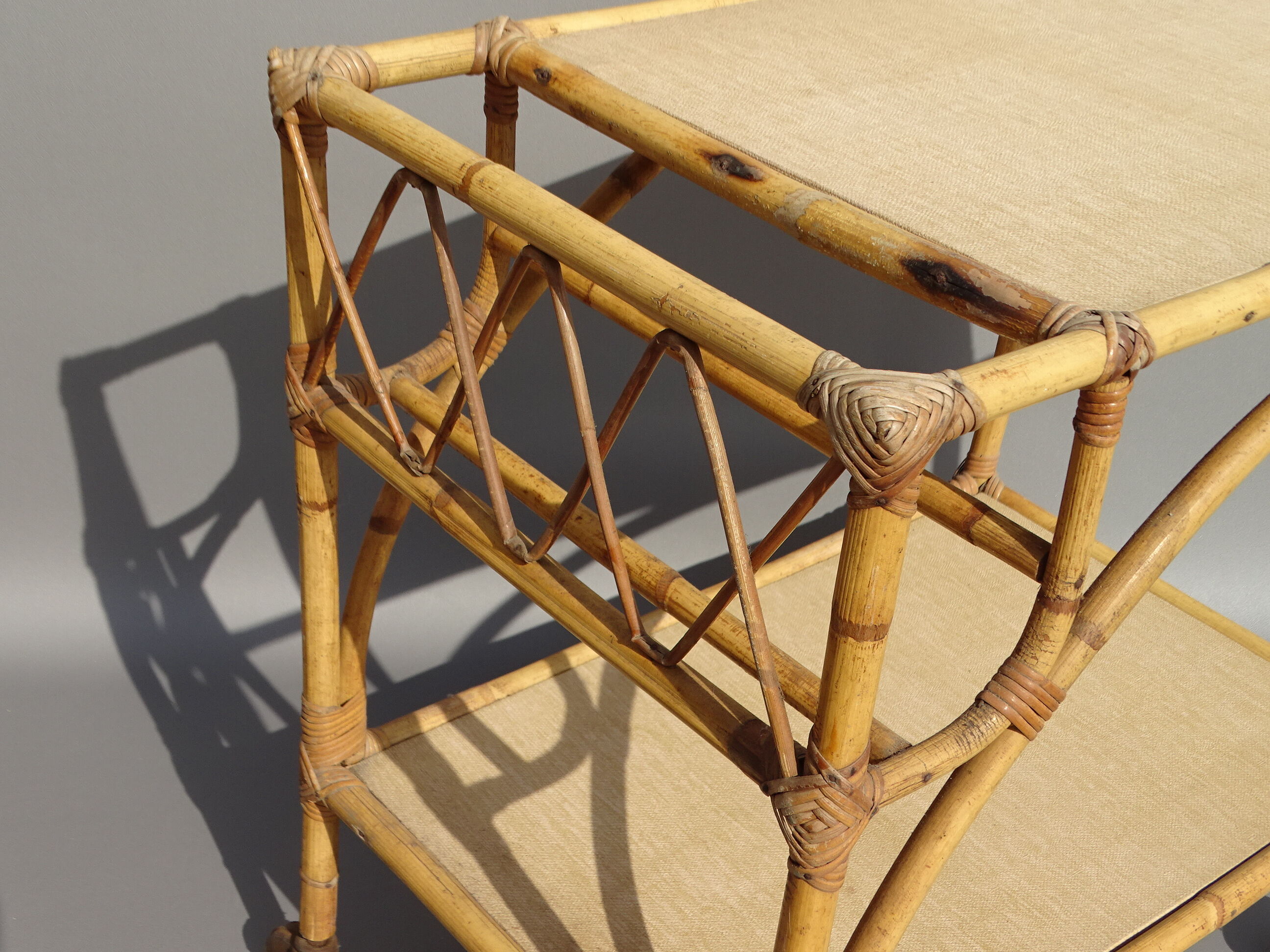 Trolling trolley served in rattan