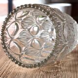 Vase vintage en verre lourd clair par Rudolfova Huť / République tchèque / années 1960