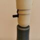 Blue ceramic table lamp, estimated 1960s. Danish, design.