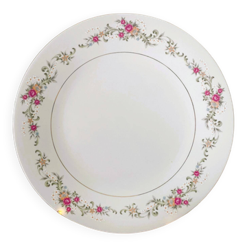 Plat porcelaine fleuris