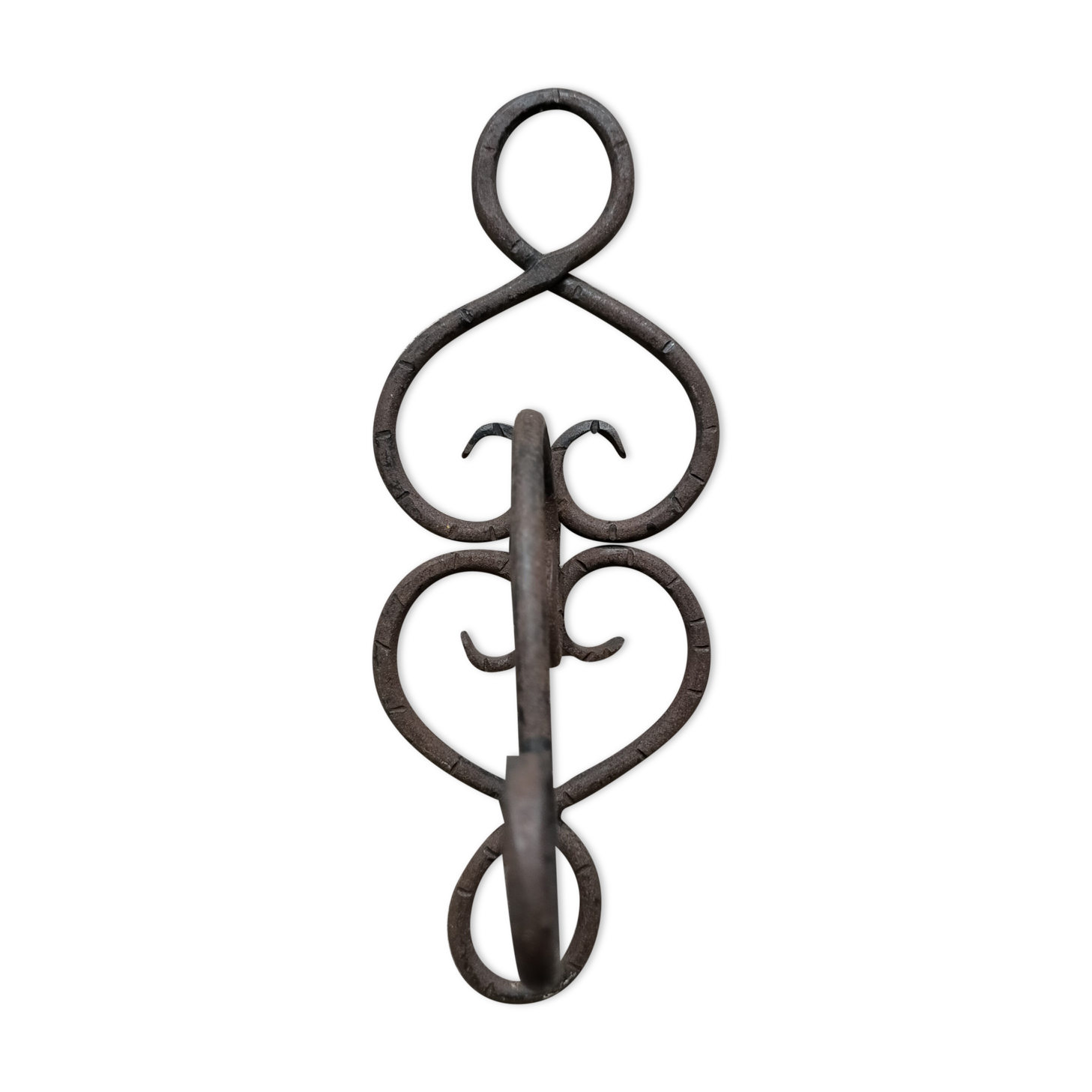 Wrought iron patère